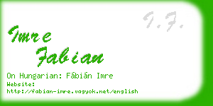 imre fabian business card