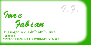 imre fabian business card